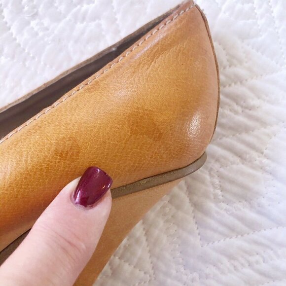 ACNE STUDIOS Melrose Tan Leather Platform Heels 39 - Picture 11 of 12